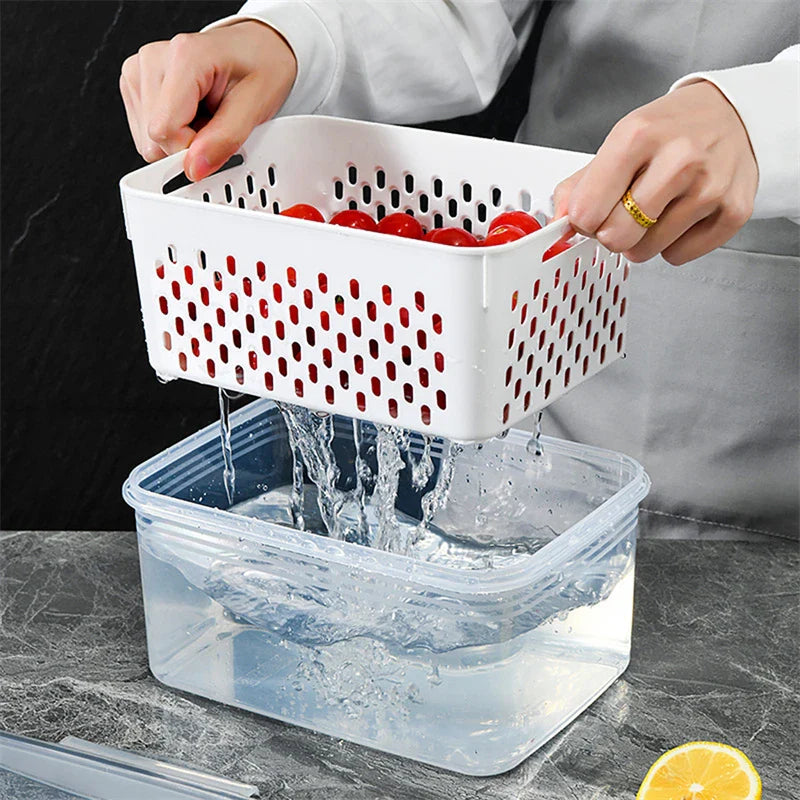 3 Sets Large Fruit Containers for Fridge