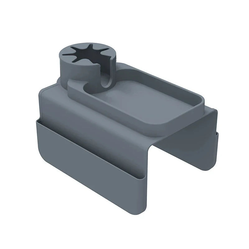 Gray sofa arm tray