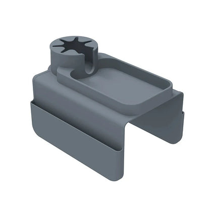 Gray sofa arm tray
