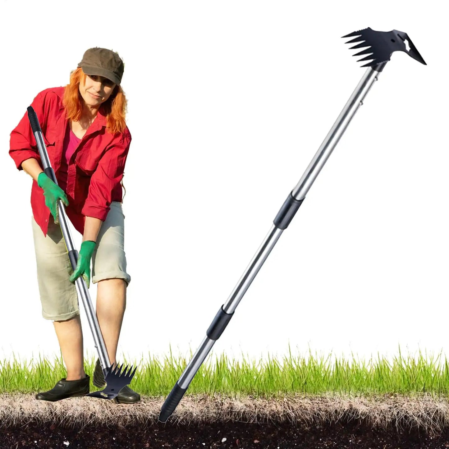 Dual Weeding Hoe with Long Handle