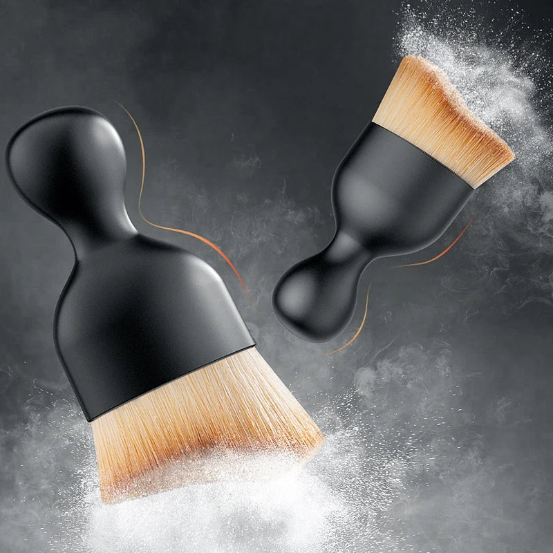 2-Piece Brown Curved Brush Set