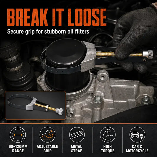 Adjustable Oil Filter Strap Wrench