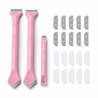 Pink Multi-Surface Scraper Tool Kit with 20 Blades - image 1