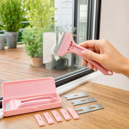 Pink Multi-Surface Scraper Tool Kit with 20 Blades - lifestyle detail