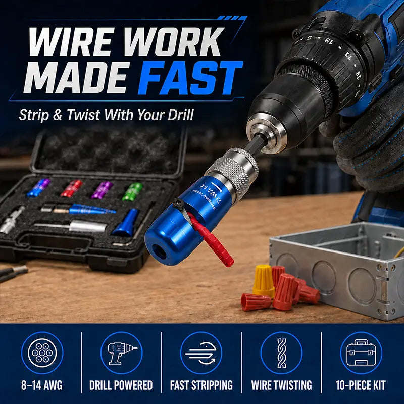 4-Piece Wire Stripper & Drill Wire Twister Kit