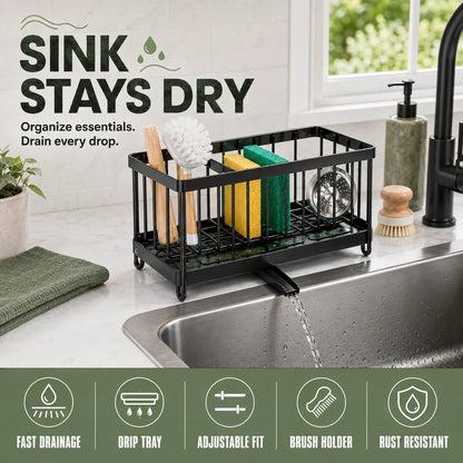 Adjustable Kitchen Sink Caddy with Drip Tray