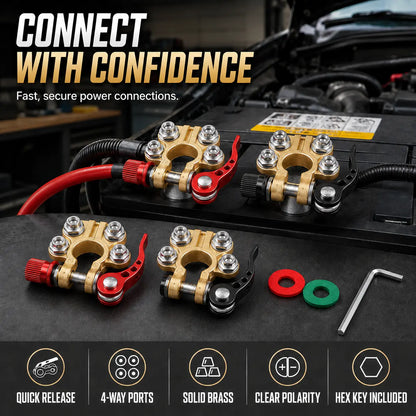 Copper Battery Terminal Quick-Disconnect Kit