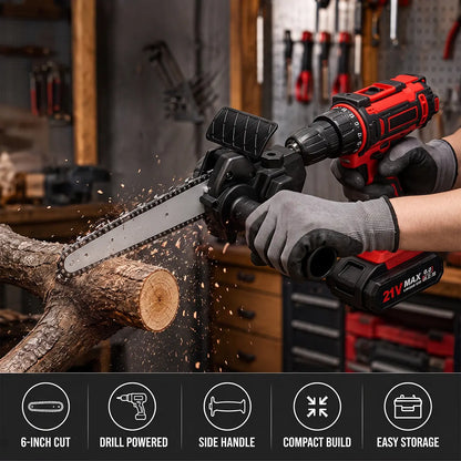 6-Inch Electric Drill Chainsaw Attachment