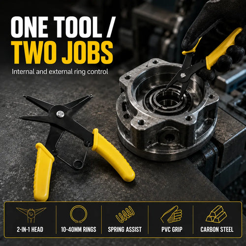 2-in-1 Internal and External Snap Ring Pliers