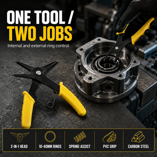 2-in-1 Internal and External Snap Ring Pliers
