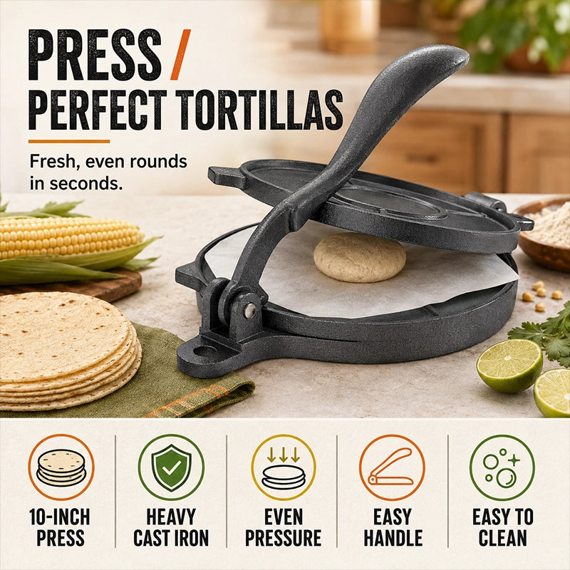 Heavy-Duty 8-Inch Tortilla Press