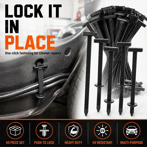 Nylon Cable-Tie Mounting Clips – 100 Pack