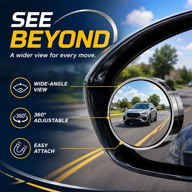Adjustable Suction Blind-Spot Mirrors – Pair