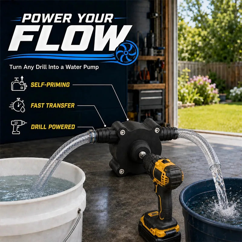 Drill-Powered Household Water Transfer Pump Kit