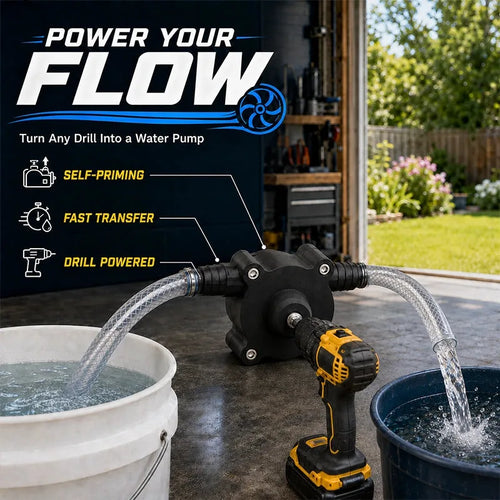 Drill-Powered Household Water Transfer Pump Kit