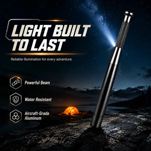 31 cm Aluminum LED Baton Flashlight – Battery Not Included