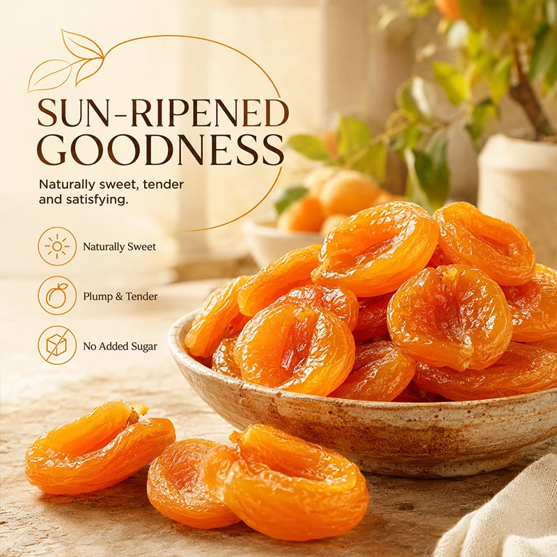 No-Sugar-Added Dried Apricots – 500 g Bag