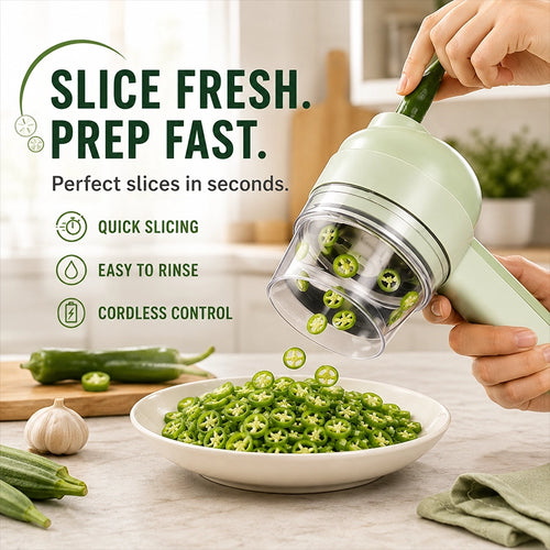 Handheld Electric Vegetable Slicer and Chopper