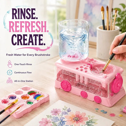 Rinse-and-Refresh Paint Brush Cleaner with Palette
