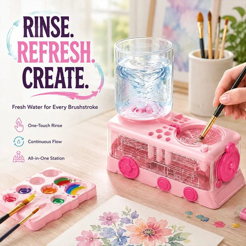 Rinse-and-Refresh Paint Brush Cleaner with Palette