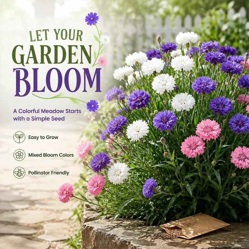 Mixed Cornflower Seeds – 600-Seed Pack