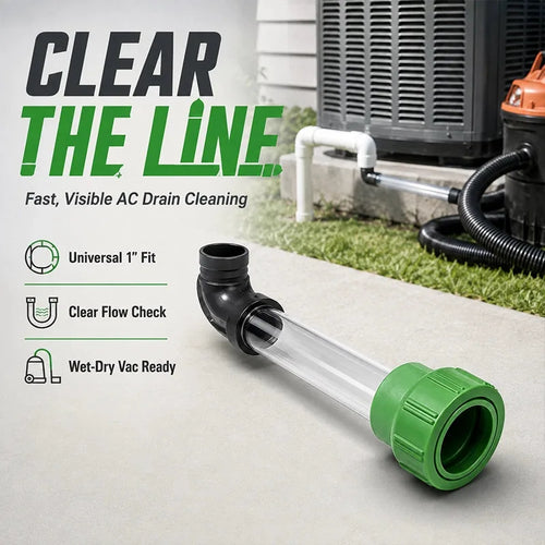 HVAC Condensate Drain Line Cleaning Adapter Kit