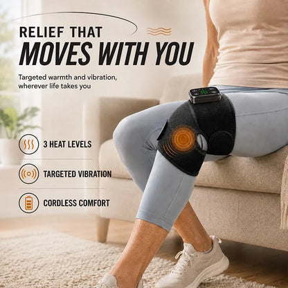 Heated Knee Massager with Vibration – 1 or 2 Pack
