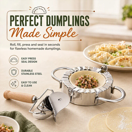 Dumpling Press and Wrapper Cutter Set