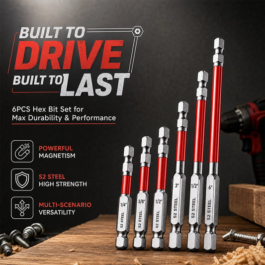 6-Piece Stepped Hex-Shank Driver Bit Set