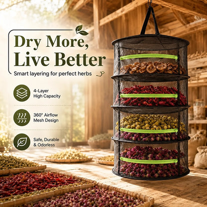 Enclosed Hanging Mesh Drying Rack