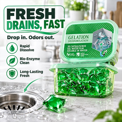 Green Drain Odor Care Pods – 50 Count