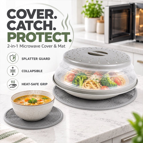 Ventilated Microwave Splatter Cover for Cleaner Everyday Reheating