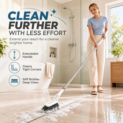 Telescoping Slim Crevice Scrub Brush for Hard-to-Reach Cleaning