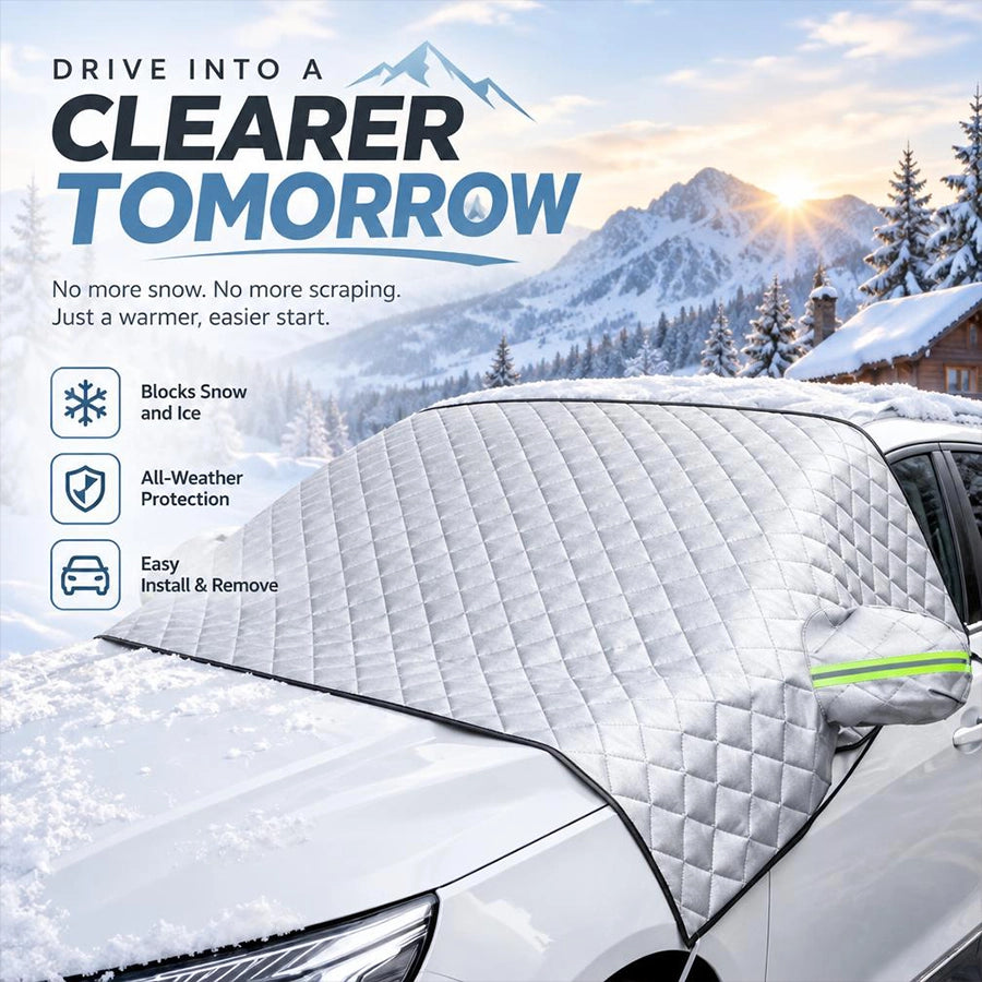 Thick Windshield Snow and Frost Cover for Winter Parking