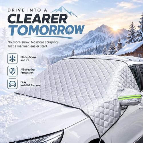 Thick Windshield Snow and Frost Cover for Winter Parking