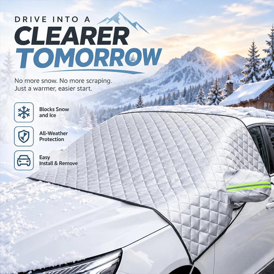 Thick Windshield Snow and Frost Cover for Winter Parking
