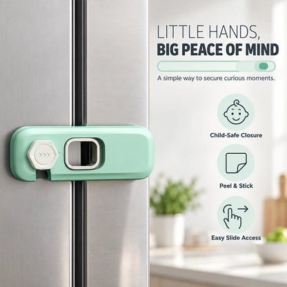 Adhesive Child Safety Cabinet Lock, 2 Pack