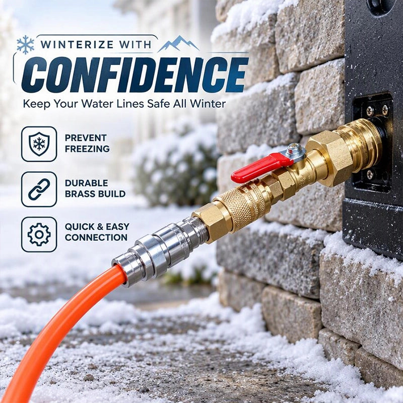 Brass RV Water-Line Winterizing Blowout Adapter Kit