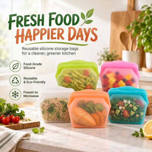 Reusable Silicone Food Storage Bag, 1 L