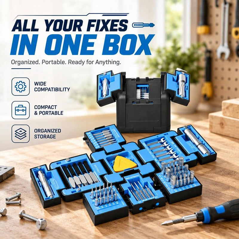 62-in-1 Precision Screwdriver Kit in Cube-Style Case