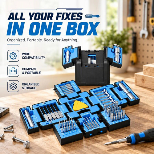 62-in-1 Precision Screwdriver Kit in Cube-Style Case