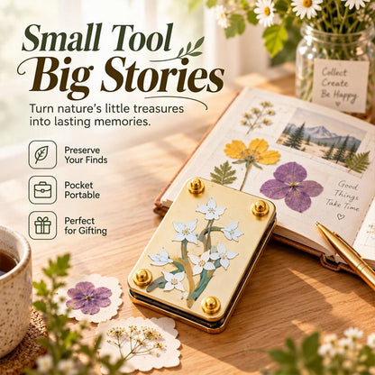 Mini Metal Flower Press Kit with Paper and Wrench