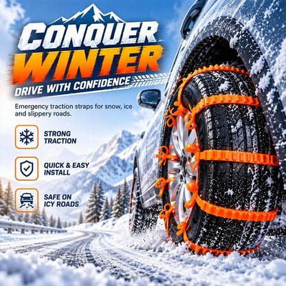Emergency Tire Traction Straps for Snowy Conditions