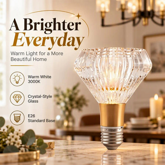 Three-Color Crystal-Style LED Bulb for Decorative Fixtures