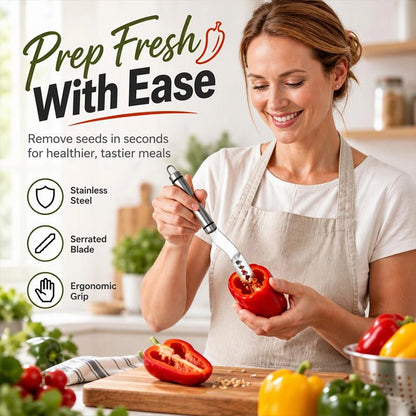 Stainless Steel Pepper Corer for Quick Seed Removal