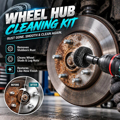 Wheel Hub Rust Removal Tool Kit with 10 Grinding Heads