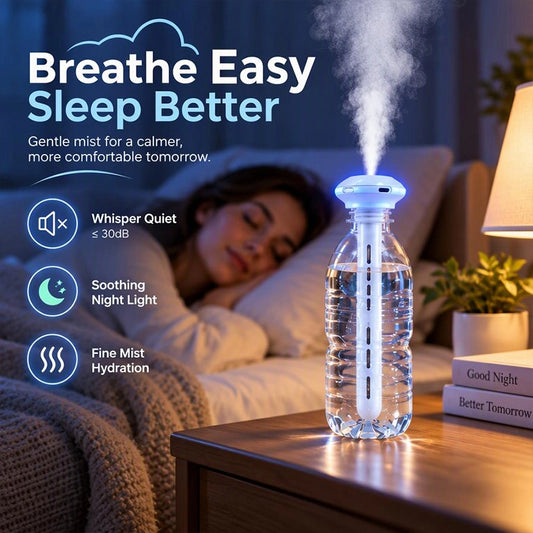 Portable USB Bottle Humidifier for Desks and Travel