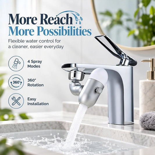 Swivel Faucet Extension with Selectable Water Streams