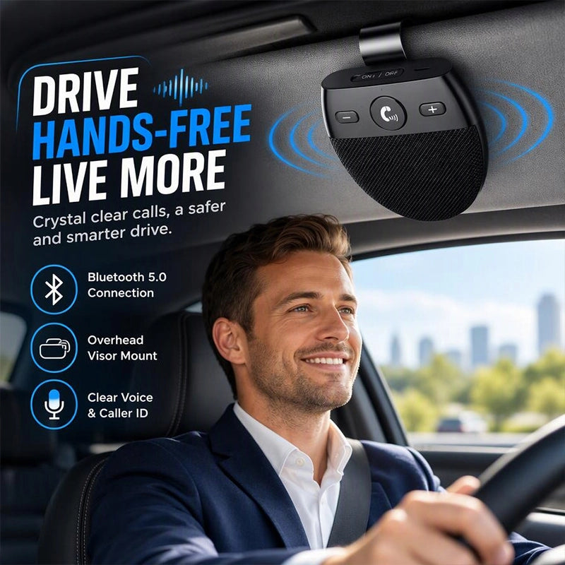 Bluetooth Sun Visor Speakerphone for Hands-Free Calls