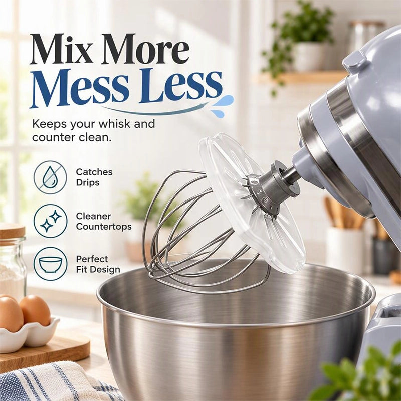 Clear Whisk Wiping Disc for Tidier Mixing